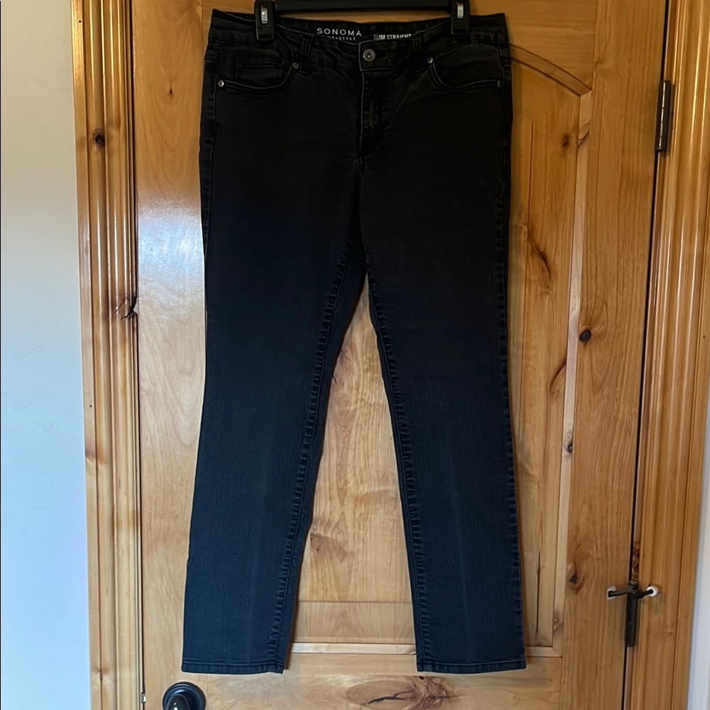 Sonoma Black Straight Leg Jeans Timeless Fit